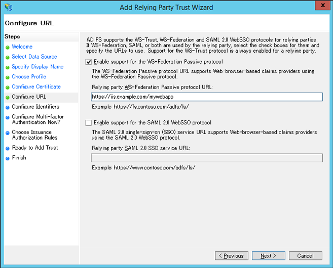 ADFS configuration